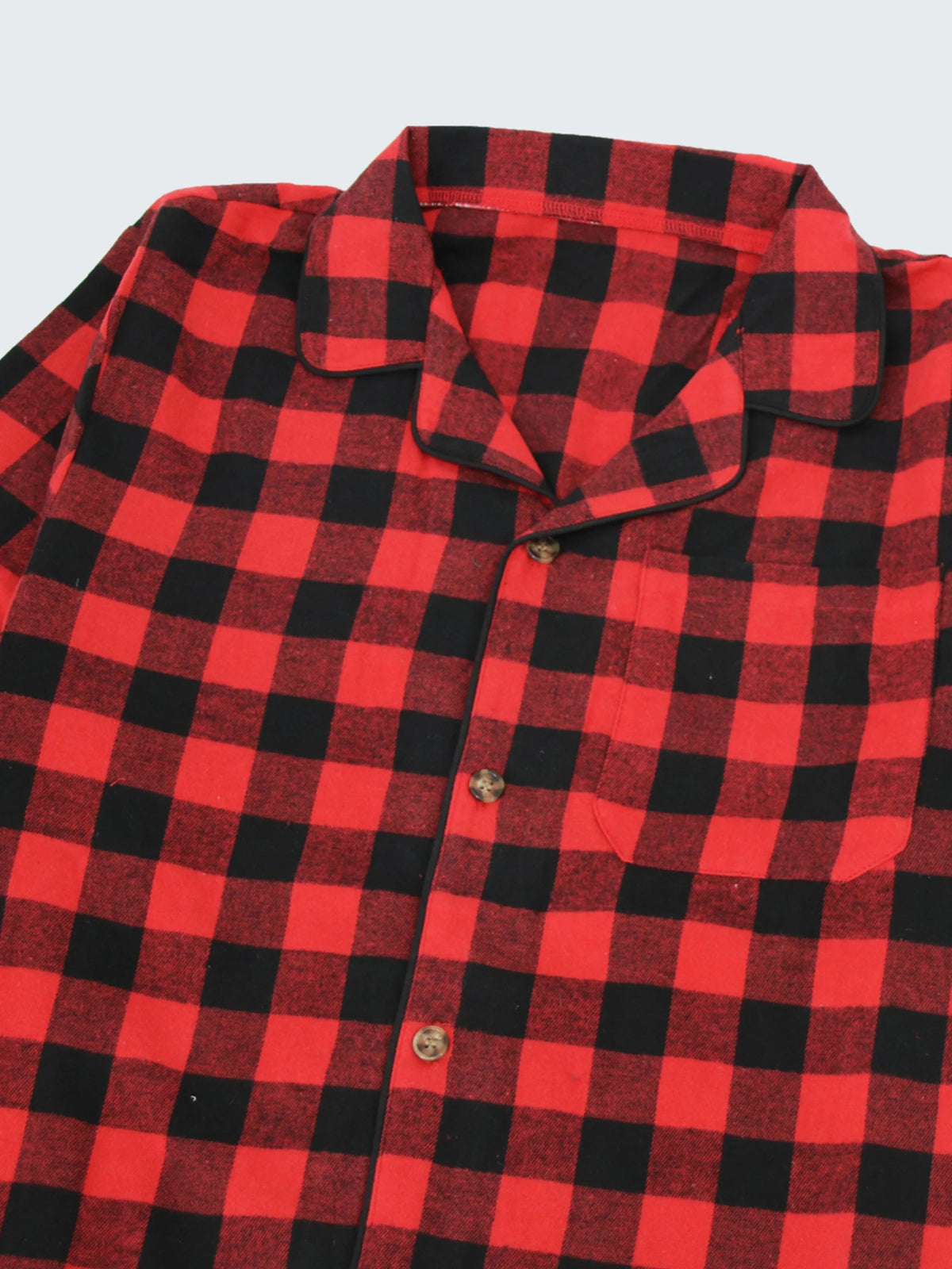 Mens’s Cotton Plaid Pajamas Set