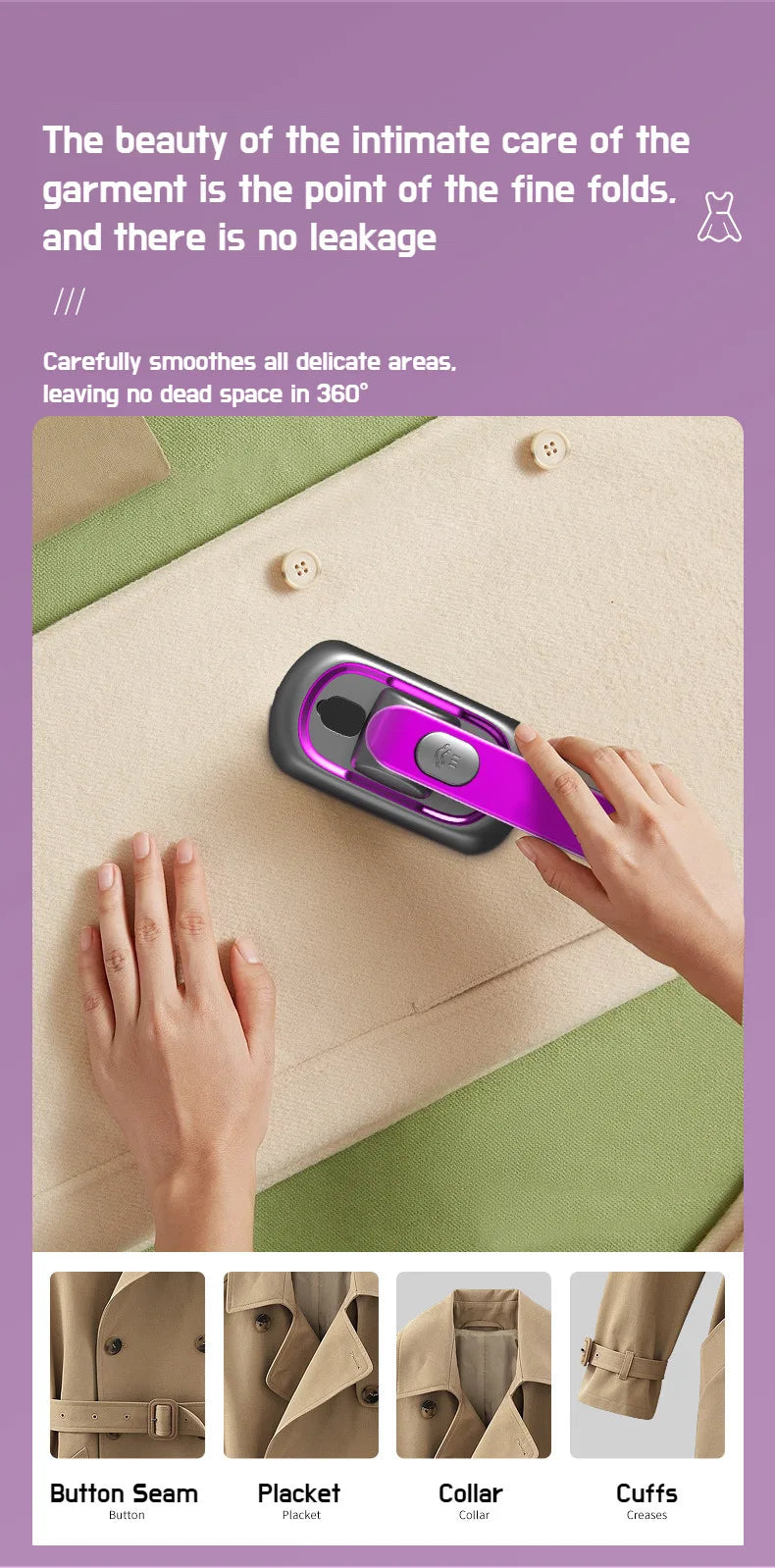 Portable Mini Steam Iron for Clothes