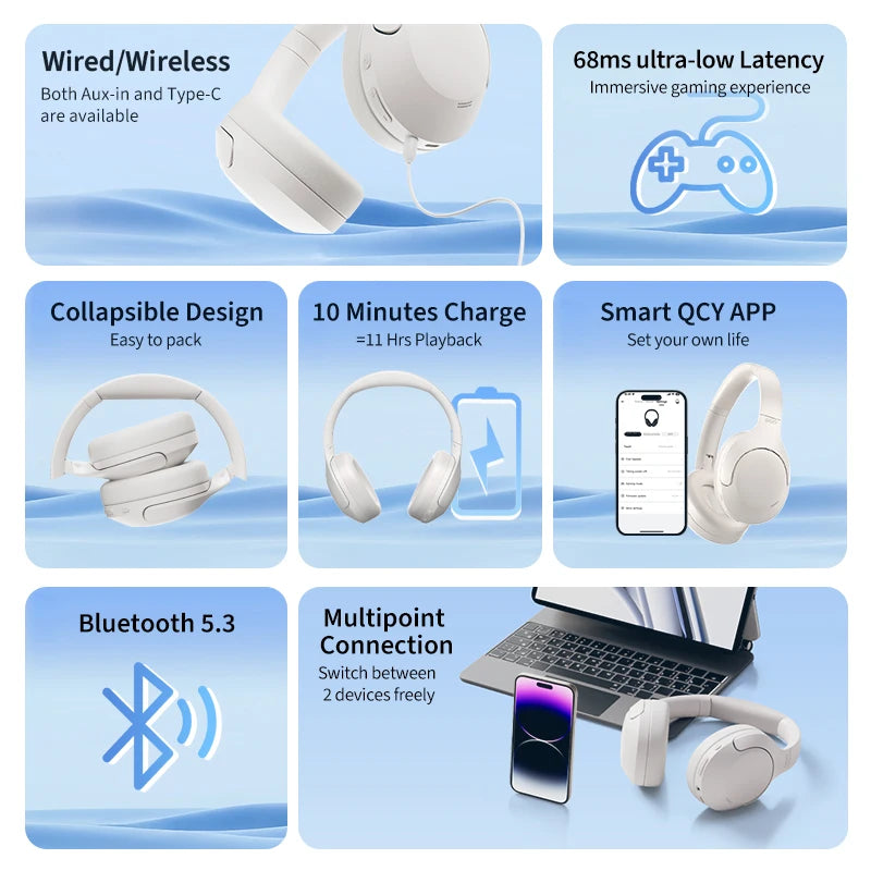 H3 Lite Wireless Foldable Headphones