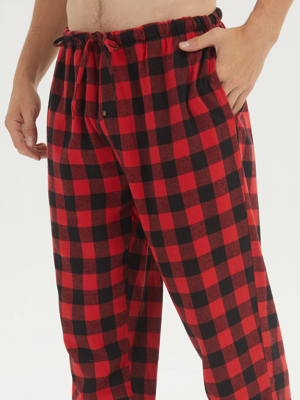 Mens’s Cotton Plaid Pajamas Set