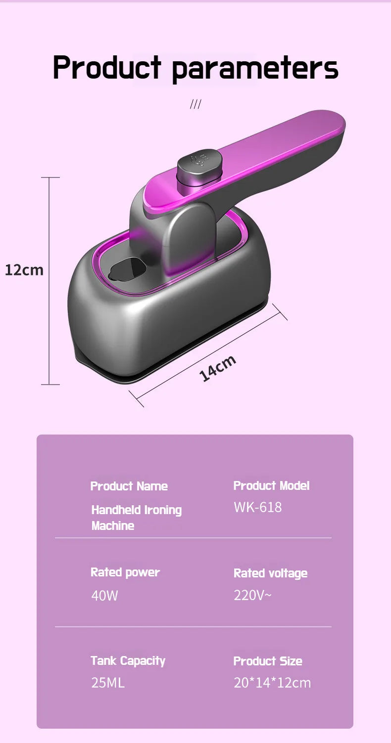 Portable Mini Steam Iron for Clothes